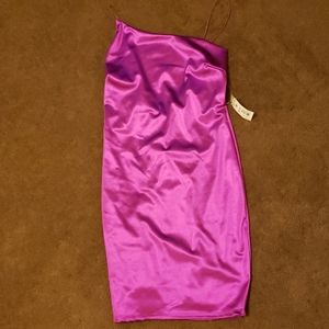 Sexy Satin Fushia Dress